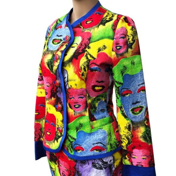VERSACE 1991 Andy Warhol Marilyn Monroe Suit Set - Picture 7 of 14